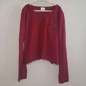 ZARA Girls Long Sleeve Crop Top